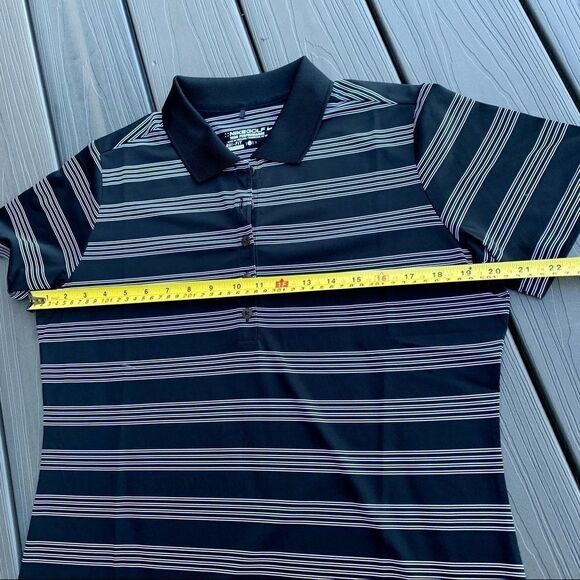 WOMEN’S Nike golf black with white stripes shirt L - Picture 7 of 8